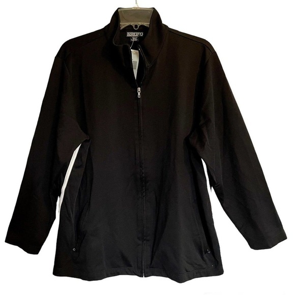 Lands' End Women's Size 1X Athletic Jacket Black NWT Sportswear Outdoor … - Picture 1 of 9